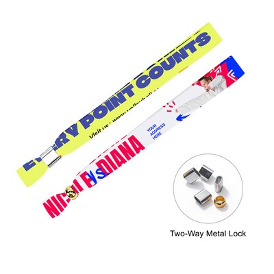 5/8" Sublimated Two-Way Metal Lock Reusable Event Wristbands
