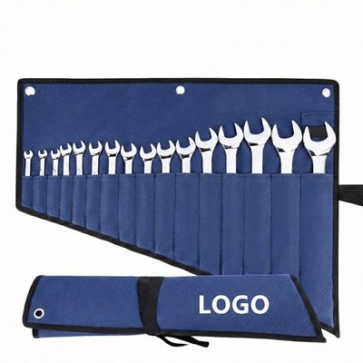 16-Pocket Heavy Duty Roll-Up Wrench Organizer