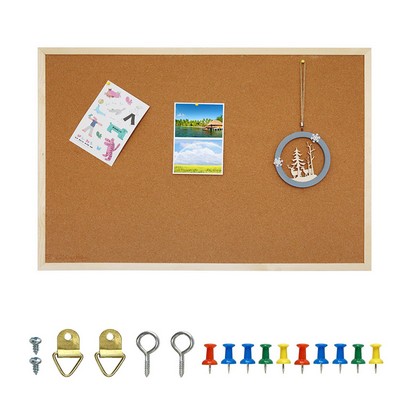 Bulletin Cork Board with Pins