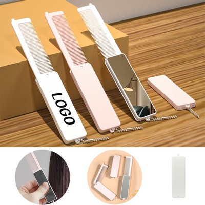Foldable Pocket Comb with Mirror