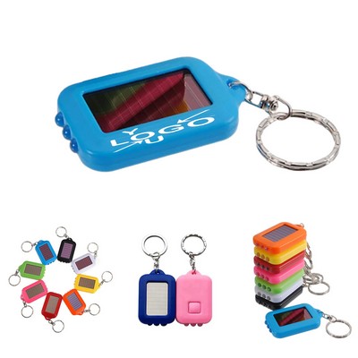 Solar LED Keychain Flashlight