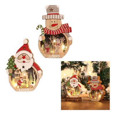 LED Wooden Christmas Ornament