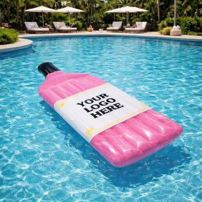 PVC Custom Inflatable Wine Bottle Pool Float Lounger