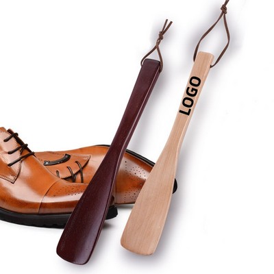 10" Durable Long Wooden Shoe Horn