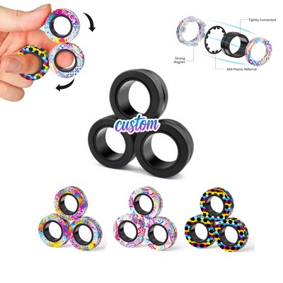 Three Magnetic Ring Stress Relief Toys