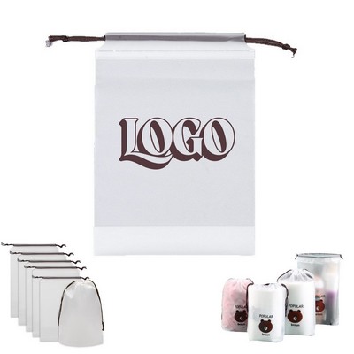 Frosted Clear Drawstring Pouch