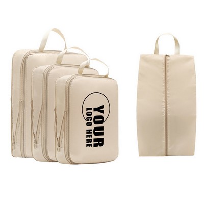 4-Piece Set of Packing Cubes Compression Bags