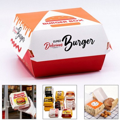 Clamshell Hamburger Paper Boxes