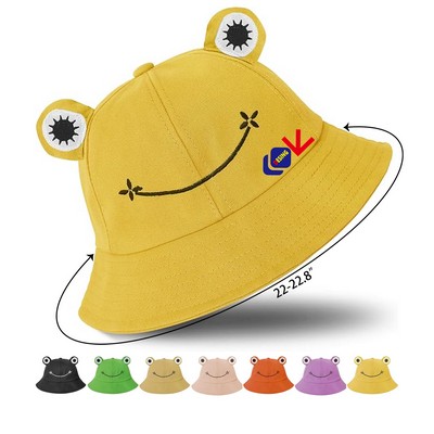 Adult Teens Cute Frog Bucket Hat