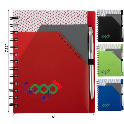 Trapezoid Junior Notebook w/ Stylus Pen