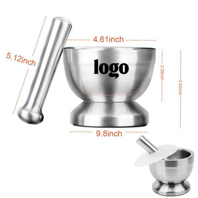 304 Stainless Steel Mortar & Pestle