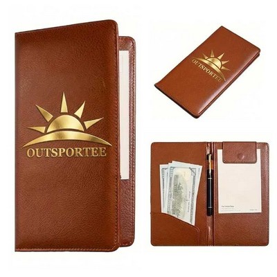 Leather Insurance Check Holder Travel Wallet Passport Cover