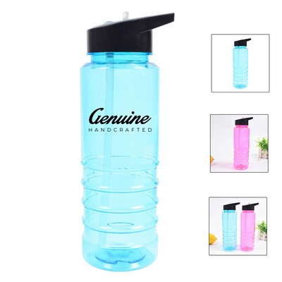 24 oz Transparent Leak-proof Water Bottle