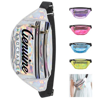 Holographic Shiny Iridescent Fanny Pack