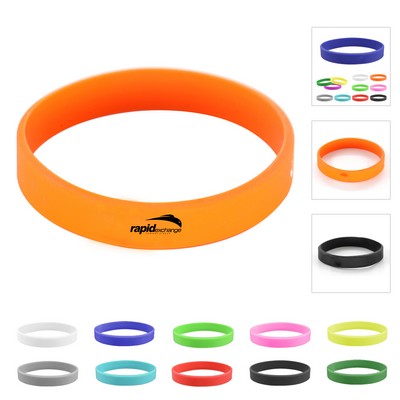 Single Color Fill Silicone Wristband