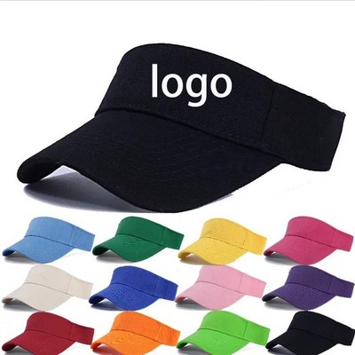 Unisex Adjustable Cotton Sport Sun Visor Hat for Golf Tennis