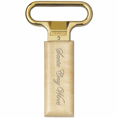 Ahh Super!™ Two-Prong Brass Plated Cork Extractor w/Birch Brown Sheath