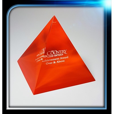 Lucite 4 Sided Pyramid Award (3"x3"x3")