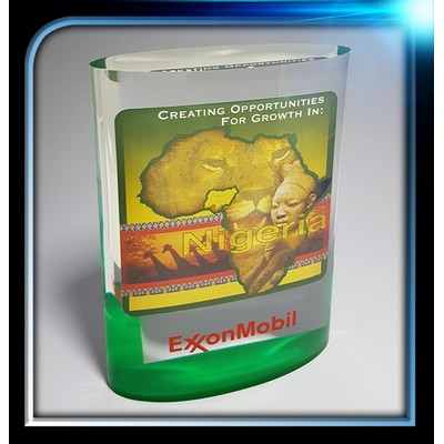 Lucite Oval Award (4"x5"x2")