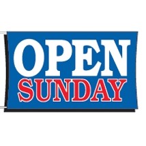 Heavy-Duty Scrim Catch All Banner (Open Sunday) (3' x 5')
