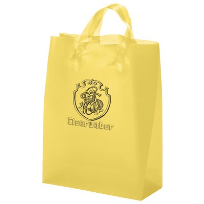 Zeus - Frosted Brite Shopper Bag - Flexo Ink Print (10" x 5" x 13")