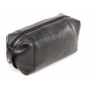 Collapsible Leather Toiletry Case