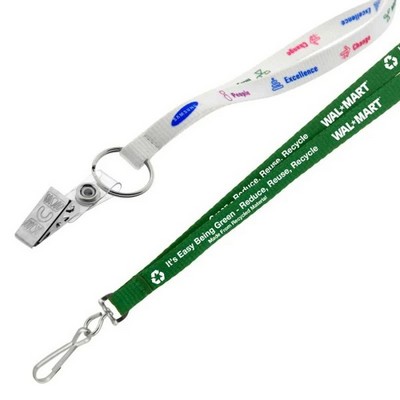 3/8" Recycled Screen Printed Lanyard (QuickShip) 18-24 Days
