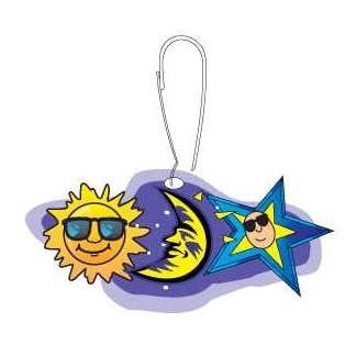 Sun And Moon Zipper Pull