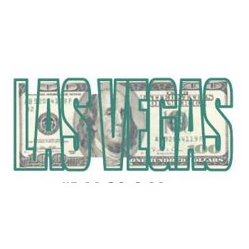 Las Vegas Block Letter $100 Bill Magnet w/ Strip Magnet (6 Square Inch)