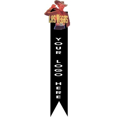 Vegas Vic Neon Cowboy Bookmark w/ Black Back