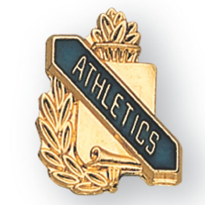 Enameled & Epoxy Domed Scholastic Athletics Award Pin