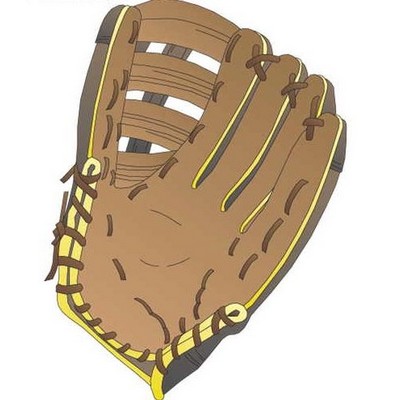 Baseball Glove Acrylic Coaster w/Felt Back