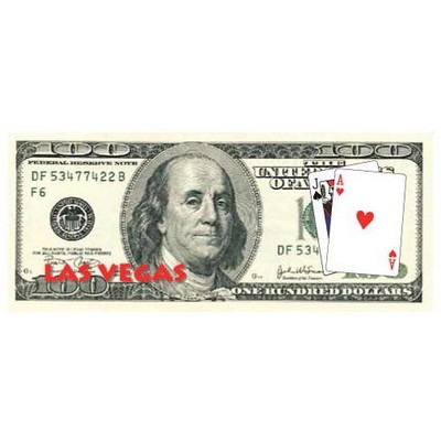 Las Vegas Blackjack $100 Bill Maxi Magnet (8 Square Inch)