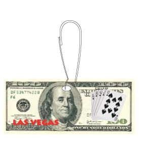 Las Vegas Royal Flush $100 Bill Zipper Pull