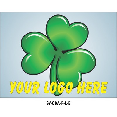 Shamrock Rectangle Badge w/ Bar Pin (2 1/2"x3 1/2")