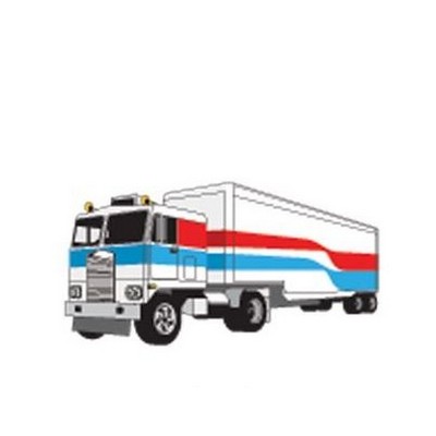 Semi Truck Promotional Magnet w/ Strip Magnet (4 Square Inch)