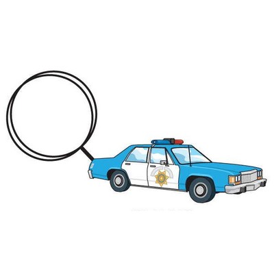 Police Car Executive Key Chain w/Mirrored Back (3 Square Inch)