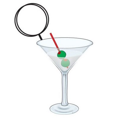 Martini Executive Key Chain w/Mirrored Back (12 Square Inch)