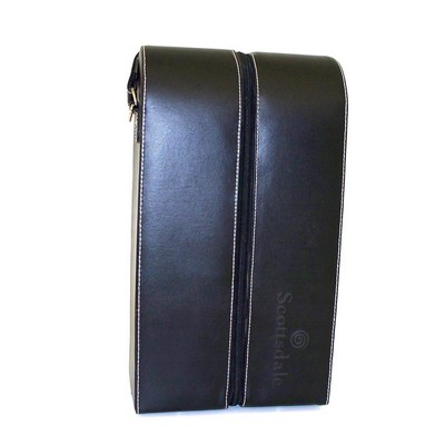 Wine Caddy - Black Leather