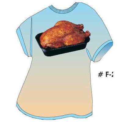 Chicken T-Shirt Acrylic Coaster w/Felt Back