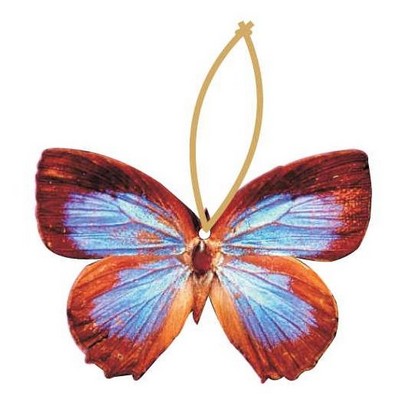 Blue & Brown Butterfly Promotional Ornament w/ Black Back (12 Square Inch)