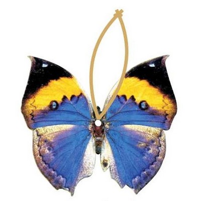 Black & Blue Butterfly Promotional Ornament w/ Black Back (6 Square Inch)