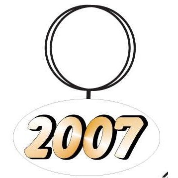 School Year Keychain w/Mirrored Back (2 Square Inch)