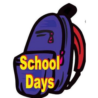 School Days Backpack Maxi Magnet (6 Square Inch)