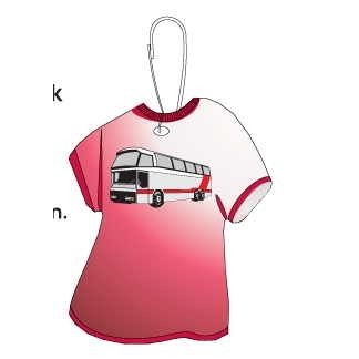 Commercial Bus T-Shirt Zipper Pull