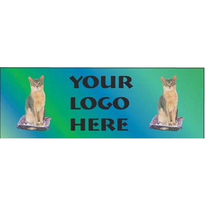 Abyssinian Cat Panoramic Badge w/ Bar Pin (1 5/8"x4 5/8")