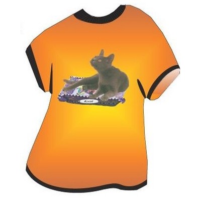Korat Cat T-Shirt Acrylic Coaster w/Felt Back