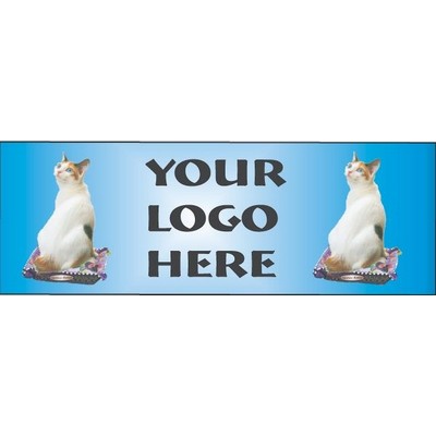 Japanese Bobtail Cat Panoramic Badge w/ Bar Pin (1 5/8"x4 5/8")