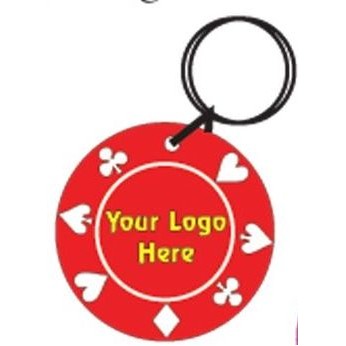 Poker Chip Keychain w/ Split Ring