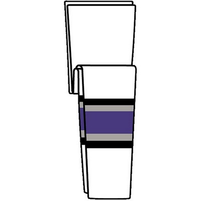 Los Angeles Pro Series White & Purple Home Socks w/Black & Gray Stripes